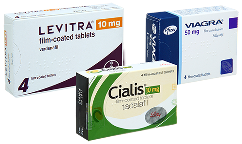 Najznámejšie erekčné tabletky na predpis - Viagra, Cialis, Levitra.