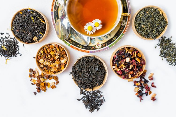Rôzne druhy sypaného čaju