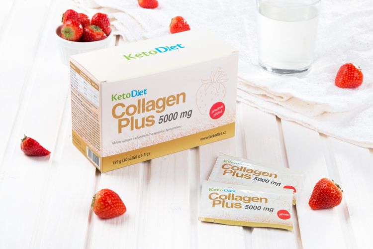 KetoDiet Collagen Plus s jahodovou príchuťou