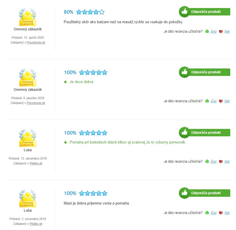Recenzie a skúsenosti s rašelinovým balzamom Unicatum Chondro