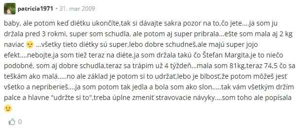 Skúsenosti s diétou Štefana Margitu na modromkoníkovi