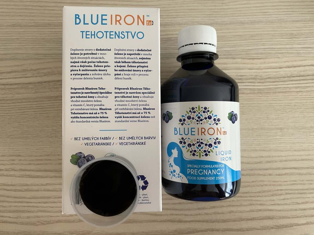 Dávkovanie tekutého železa Avita BlueIron pre tehotné