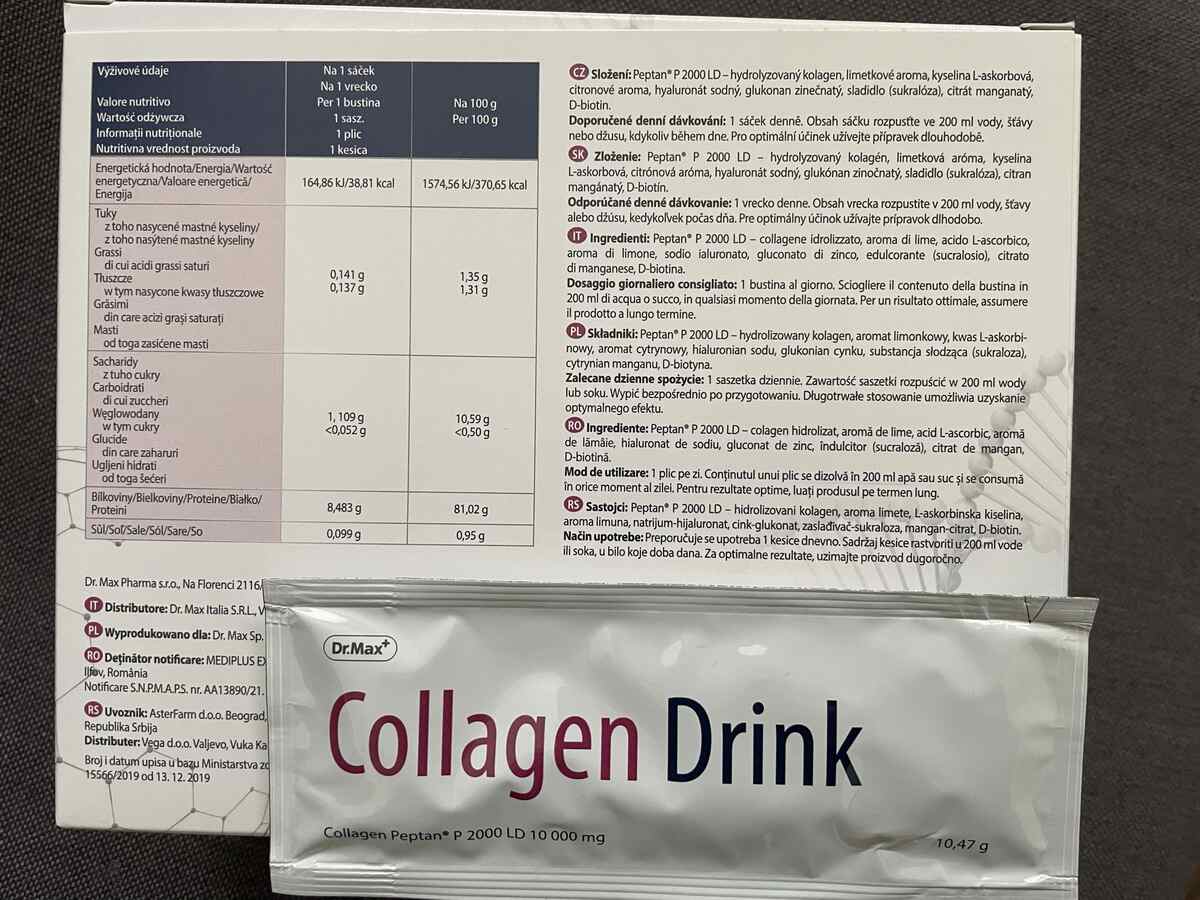 Informácie o užívaní Dr. Max Collagen Drinku