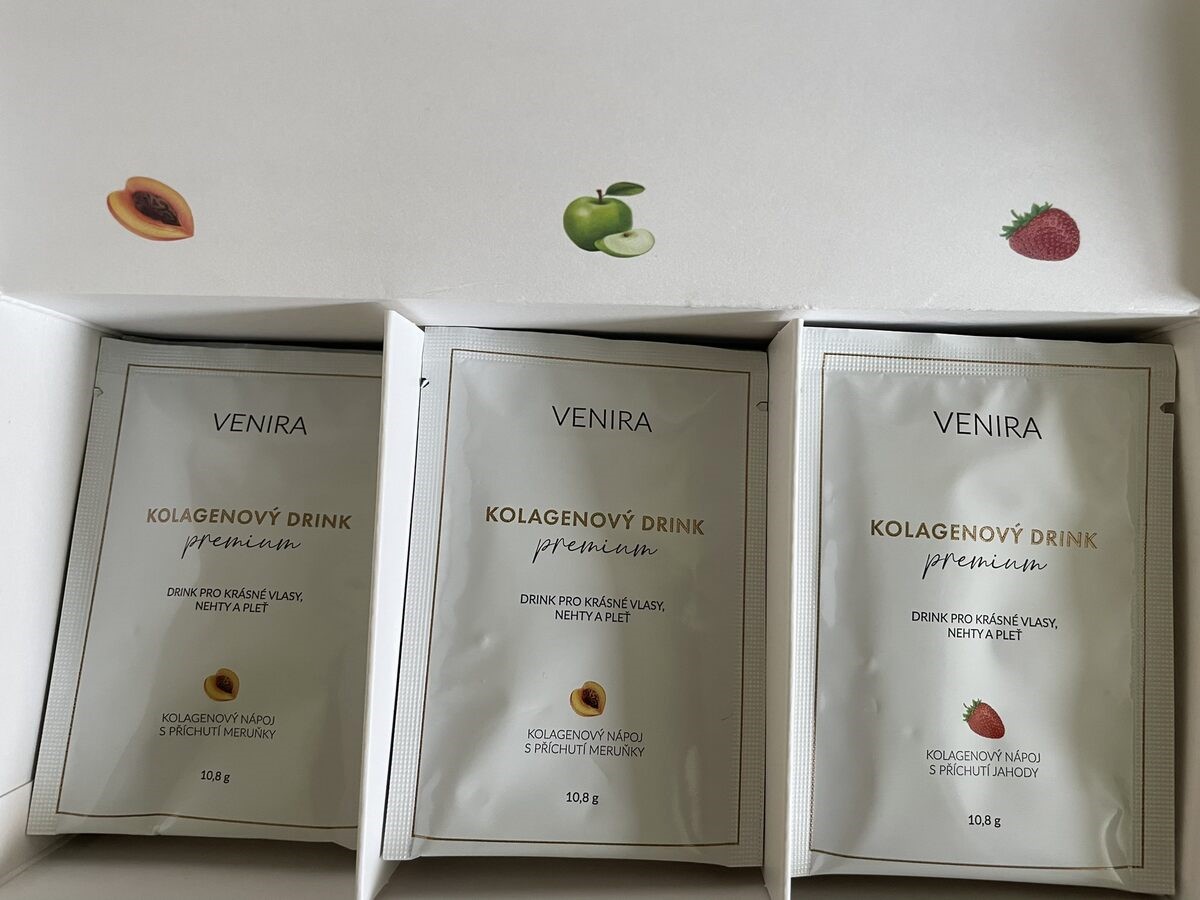 3 príchute kolagénového drinku Premium od Venira