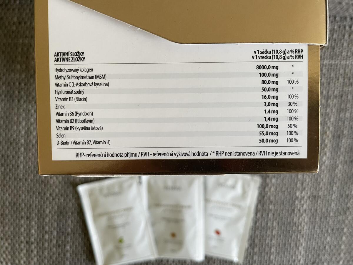 Zloženie Venira kolagénový drink Premium