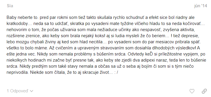 Recenzia Adipex Retard na forum.zzz.sk