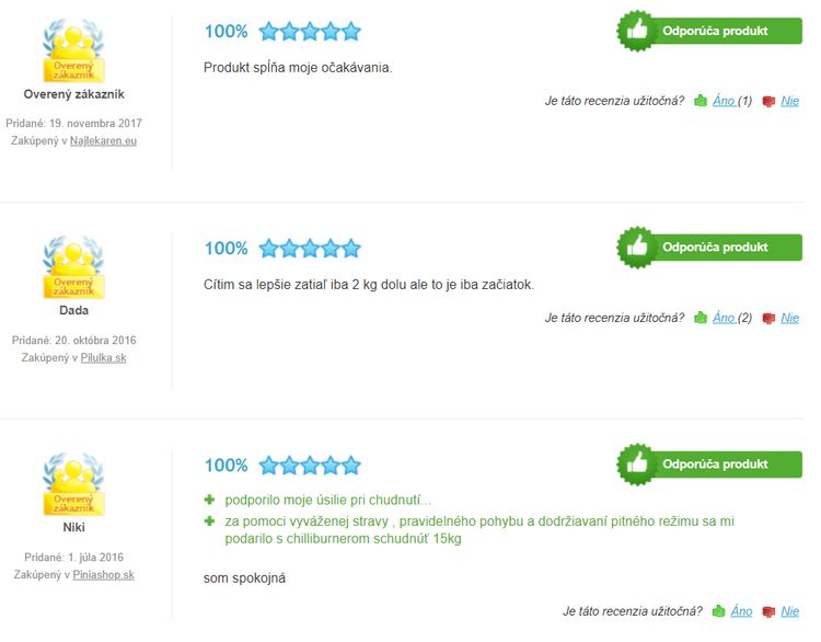 Chilliurner recenzie na portáli heureka.sk