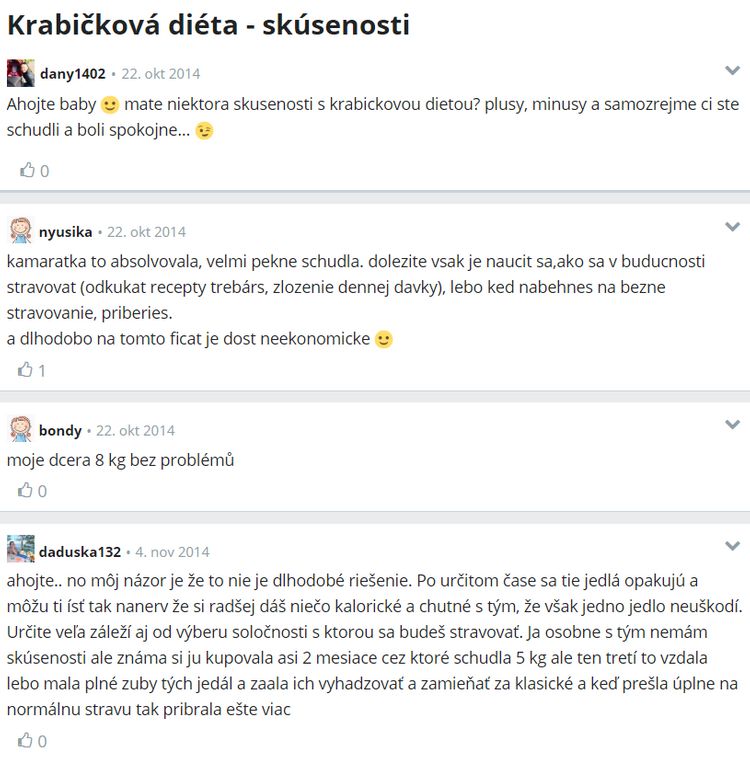 Skúsenosti s krabičkovou diétou modrykonik.sk