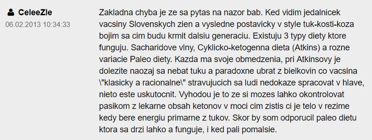 Skúsenosti s Atkinsonovou diétou forum.zdravie.sk