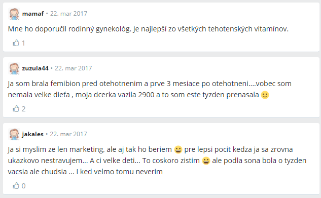 Recenzie Femibion 1 na webe modrykonik.sk