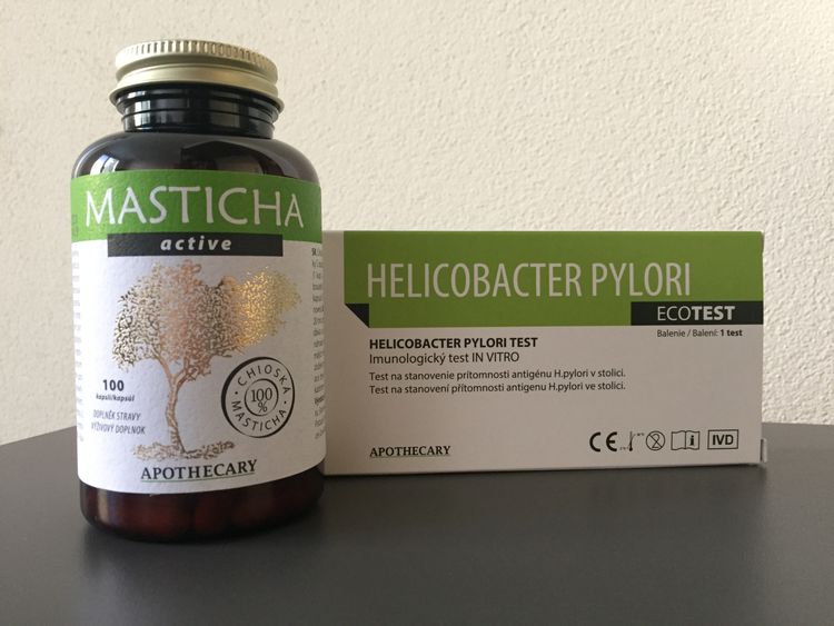 Domáci test na helikobakter pylori a Masticha Active