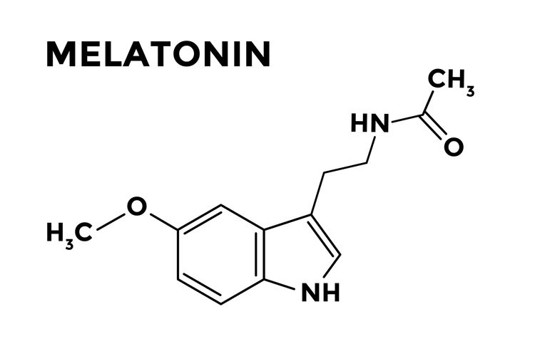 Chemický vzorec melatonínu