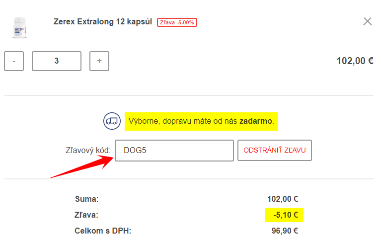 Zľava Zerex Extralong a doprava zadarmo