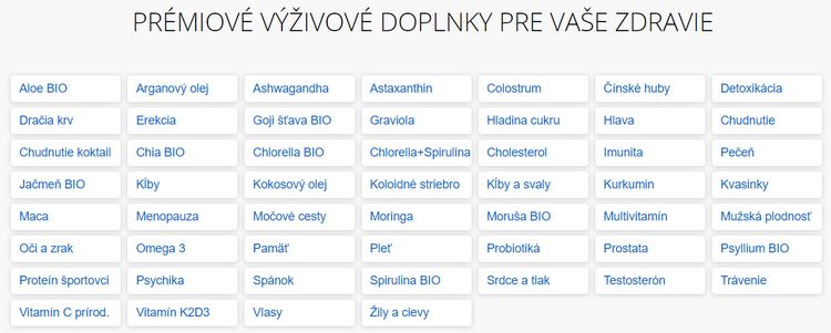 Výživové doplnky Advance Nutraceutics