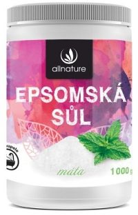 Allnature Epsomská sůl Máta 1000 g