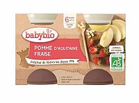 Babybio jablko jahoda 2 x 130 g