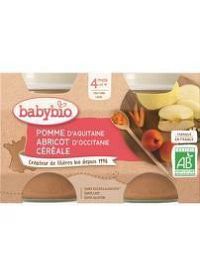 Babybio jablko marhuľa cereálie 2 x 130 g