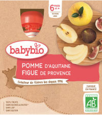 Babybio Pyré jablko figa 4 x 90 g