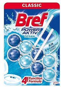 Bref Power Aktiv tuhý WC Blok Ocean 3 x 50 g