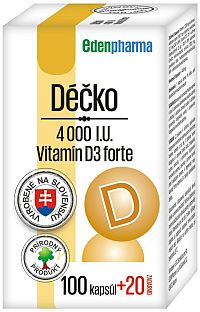EDENPharma Déčko 4000 I.U. 120 kapsúl