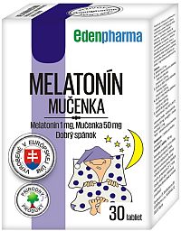 EdenPharma Melatonín + Mučenka 30 tabliet