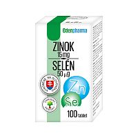 EdenPharma Zinok + Selén 100 tabliet