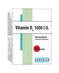 Generica Vitamin D3 1000 I.U. 90 kapsúl