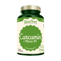 GreenFood Curcumin + vitamín D3 60 kapsúl