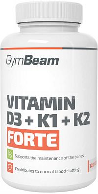 GymBeam Vitamin D3+K1+K2 Forte 120 kapsúl