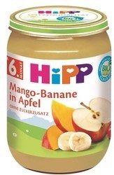 HiPP BIO Jablká s mangom a banánmi 190 g