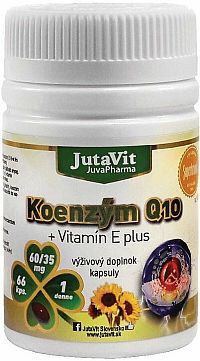 Jutavit Koenzým Q10 + vitamín E plus 66 kapsúl