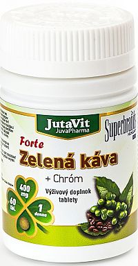 Jutavit Zelená káva Forte + Chróm 60 tabliet