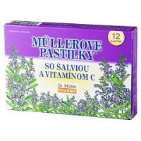 Müllerovy pastilky se šalvějí bez cukru 12 ks