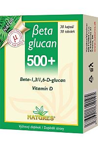 Natures Beta glukán 500+ 30 kapsúl