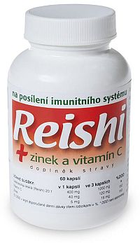 Naturvita Reishi + Zinok a Vitamín C 60 kapsúl