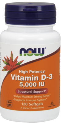 Now Vitamin D3 5000 120 kapsúl
