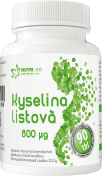 Nutricius Kyselina Listová 800mcg 90 tabliet