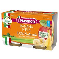 PLASMON jablko a banán 2 x 104 g