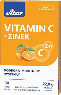 Revital Vitamin C + zinok 30 tabliet