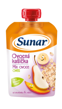 Sunar kašička mix ovocia ovos 12 x 120 g