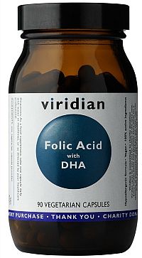 Viridian Folic Acid with DHA 90 kapsúl