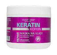 Vivapharm Keratínová regeneračná vlasová maska s kofeínom 600 ml