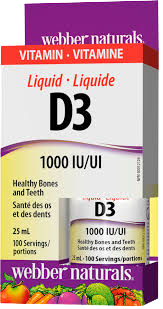Webber Naturals Vitamín D3 1000 IU kvapky 100 dávok kvapky 25 ml