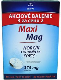Zdrovit Hořčík + B6 3 x 20 šum.tabliety