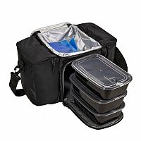 GymBeam Taška na jedlo Advanced Prep Black