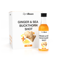 GymBeam Zázvorový shot s rakytníkom 50 ml