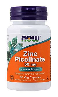 NOW Foods Zinc Picolinate 50 mg Veg Capsules