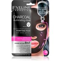 Eveline Cosmetics Charcoal Illuminating Ritual hydratačná látková maska 