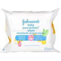 Johnson's Baby Pure Protect vlhčené čistiace obrúsky pre deti  25 ks