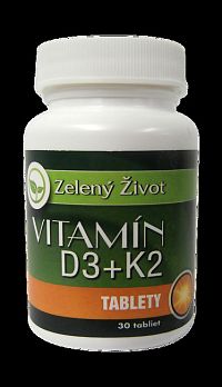 Vitamín D3 + K2, 30 tbl